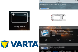 Mit der VARTA-Aftermarket-App können Batterien am Fahrzeug und auf dem IAM schnell gefunden werden Bild: VARTA / Montage: IAM-NET.EU